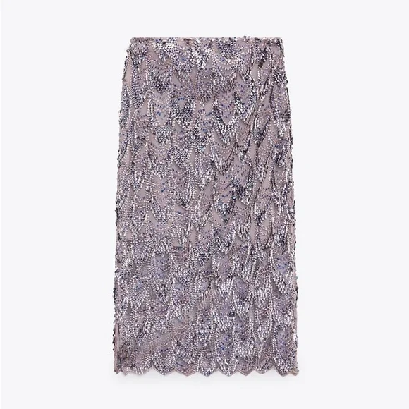 ZARA Bloggers Fav Sequin Skirt - Picture 6 of 16